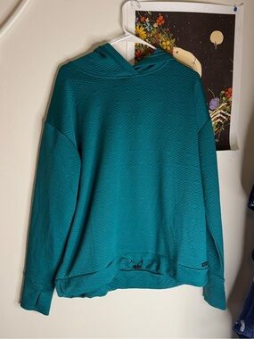 Nine West Teal Quilted Jogger Sweatpants and sweatshirt